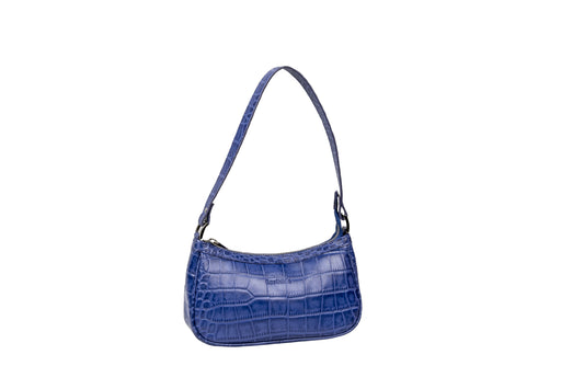 Ella Blue Baguette Handbag