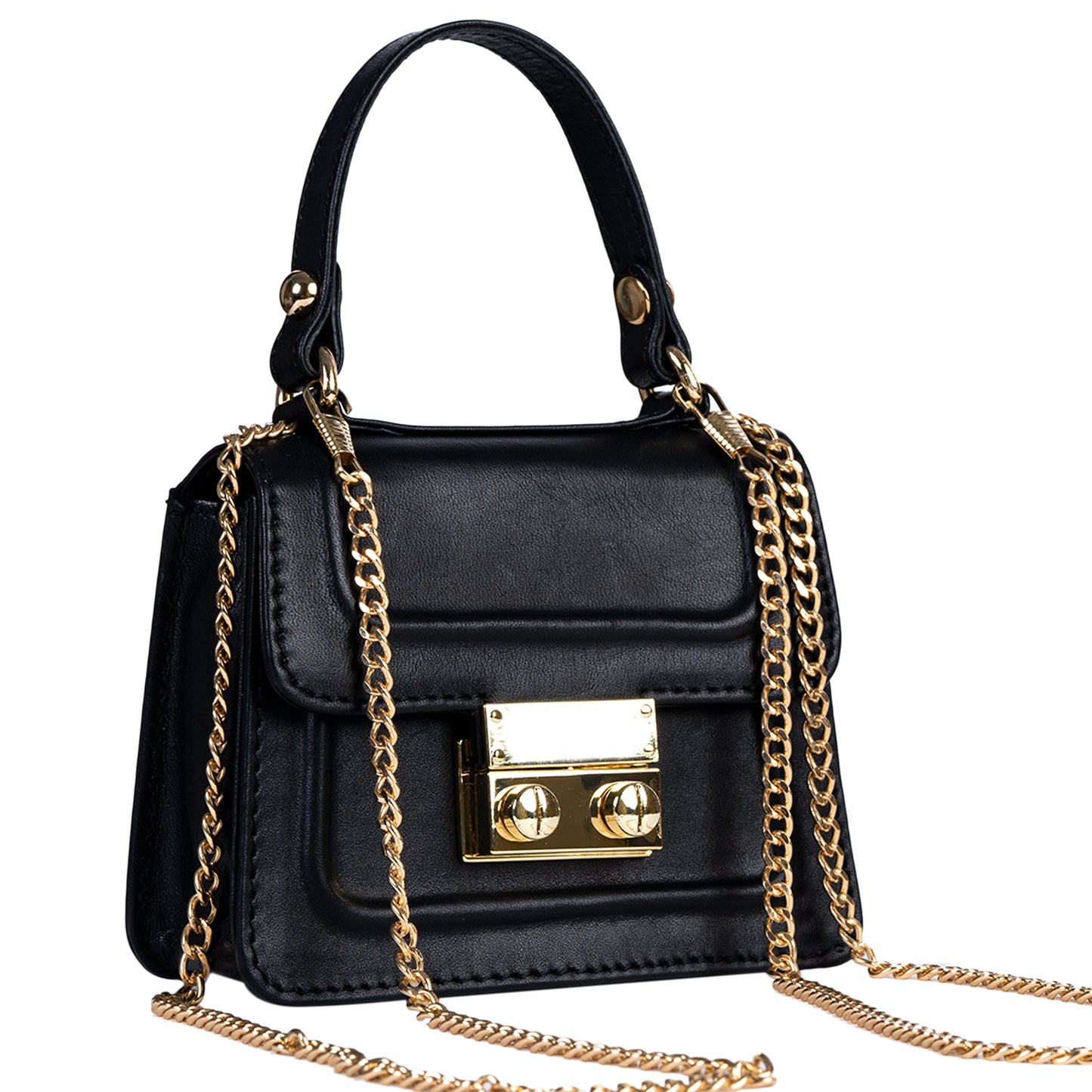 Gigi Mini Solid Black Sling & Cross Bag