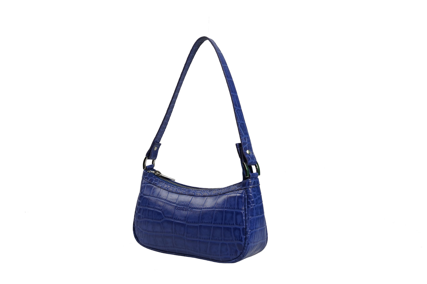 Ella Blue Baguette Handbag