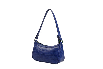 Ella Blue Baguette Handbag