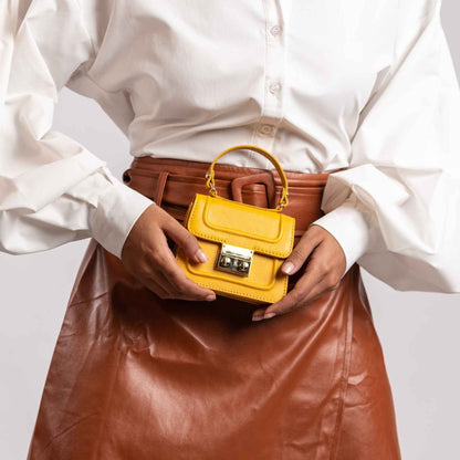 Gigi Mini Yellow Sling & Cross Bag