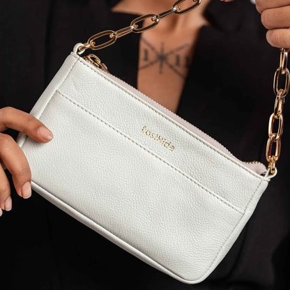 Emma Off-White Leather Handbag