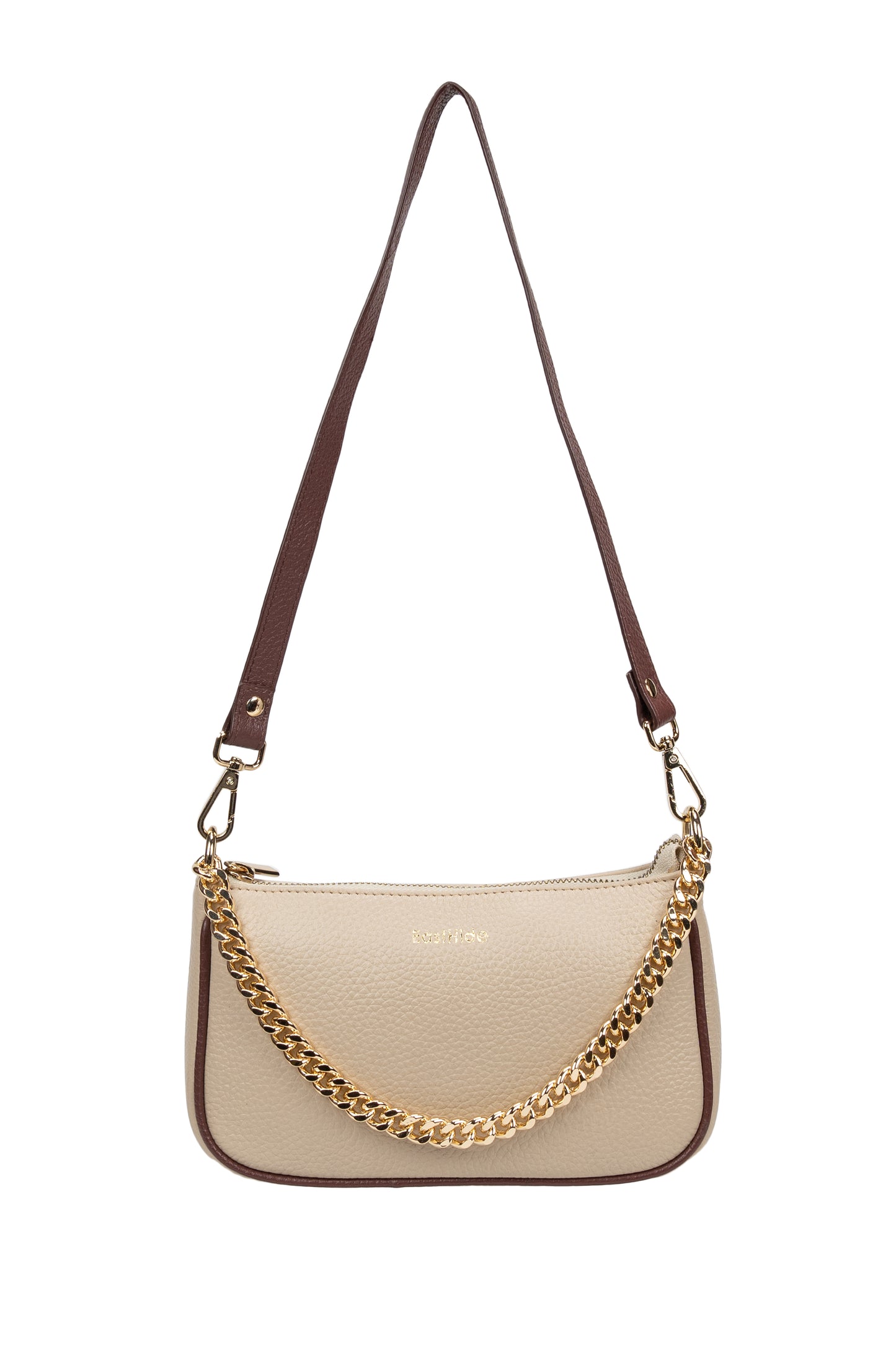 Bella Shoulder Bag Beige Brown