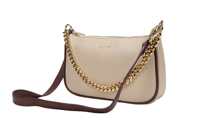 Bella Shoulder Bag Beige Brown