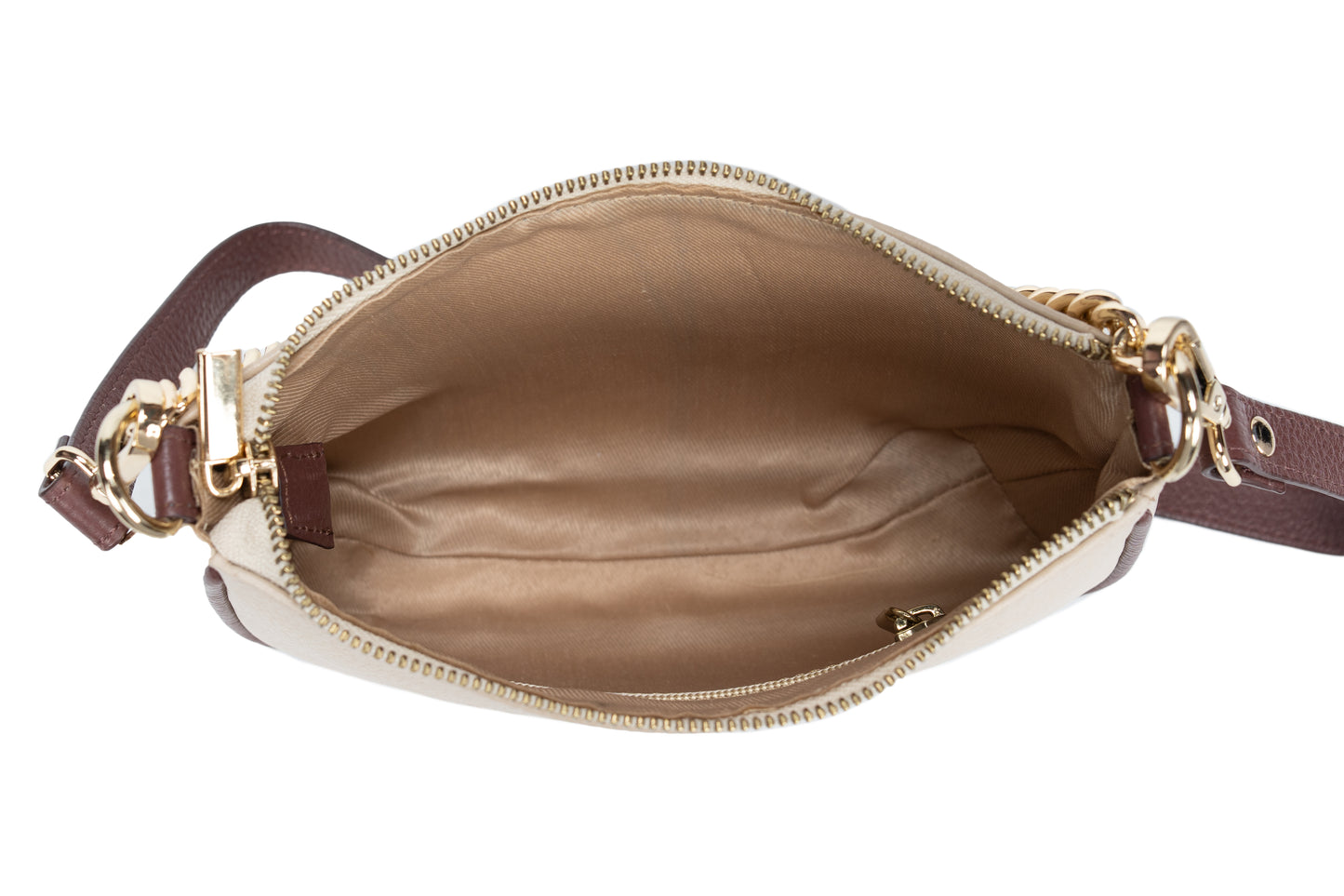 Bella Shoulder Bag Beige Brown