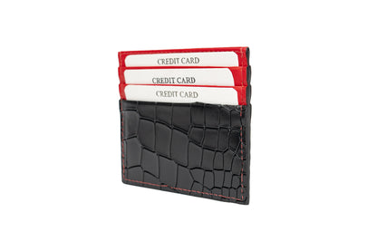 Credit Card Holder Black Red