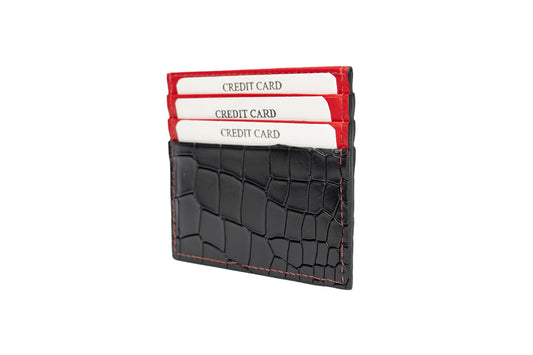 Credit Card Holder Black Red