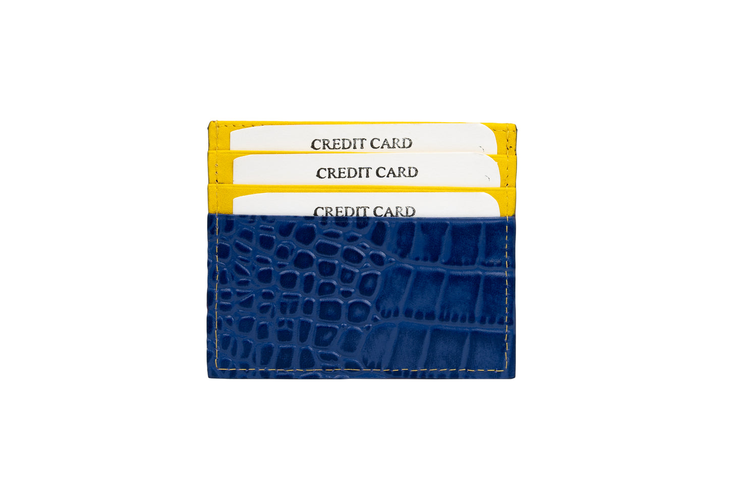 Credit Card Holder Yellow Blue