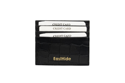 Credit Card Holder Black Croco