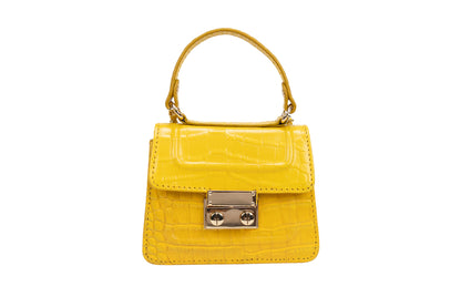 GIGI Mini Yellow Croco Bag