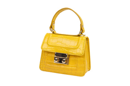 GIGI Mini Yellow Croco Bag