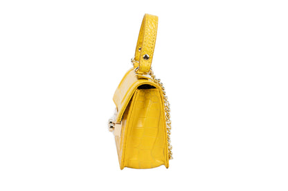 GIGI Mini Yellow Croco Bag