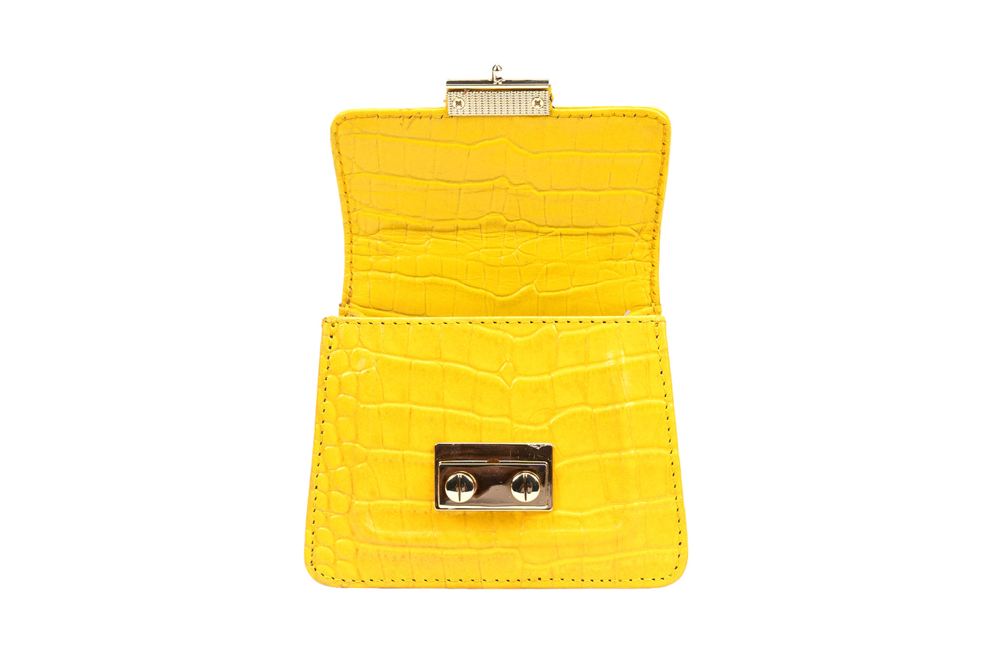 GIGI Mini Yellow Croco Bag